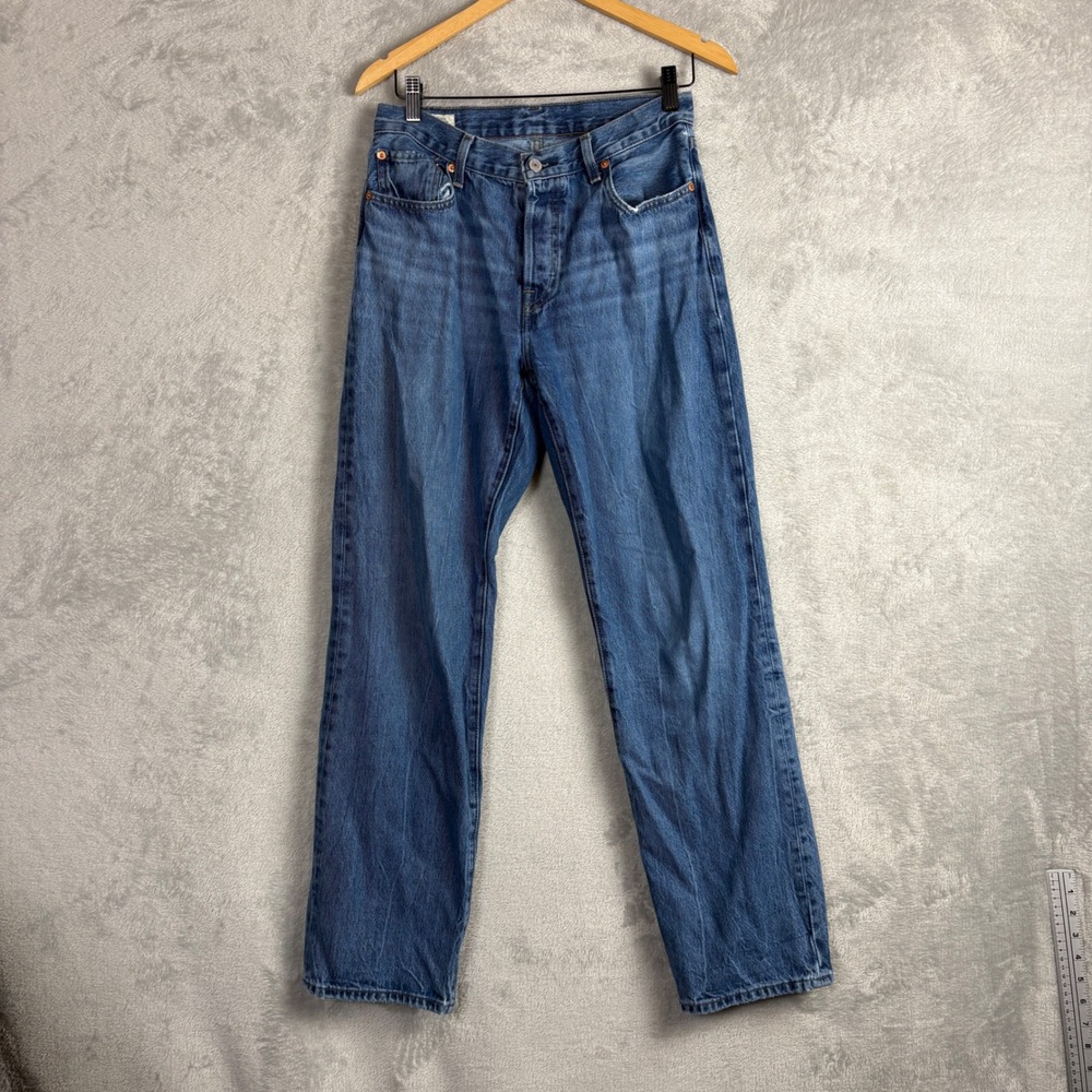 Levi's Jeans 501 90s Size 27 Blue Straight Leg Denim Button Fly A1959-0012